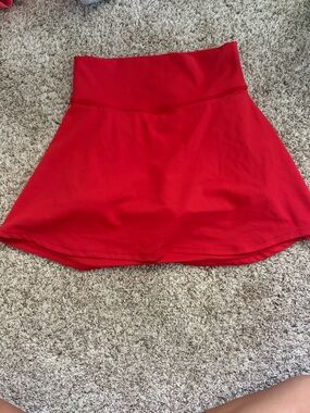 Fivedancewear red skirt with built in shorts